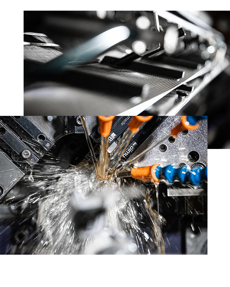 CNC-Langdrehautomat bei der Fertigung von Automatendrehteilen